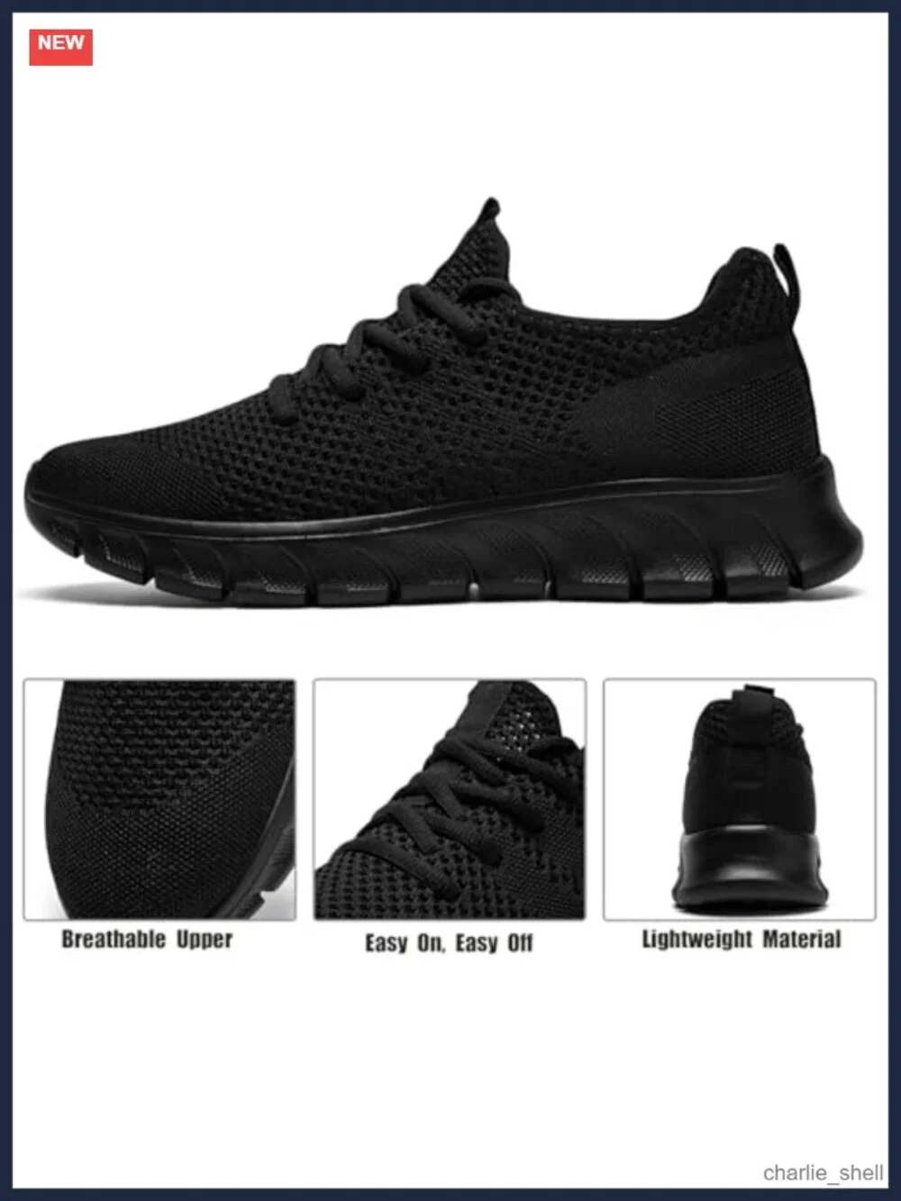 Mens Running Shoes Slip On Tennis Walking Sneakers Mesh